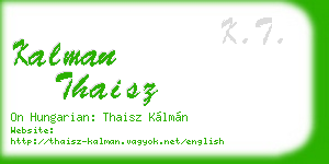 kalman thaisz business card