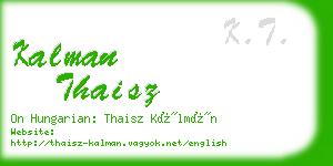 kalman thaisz business card
